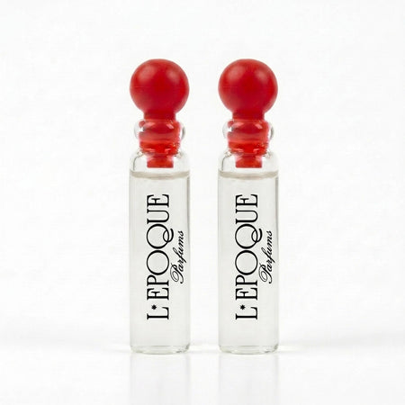L'Epoque Parfums fragrance discovery set - Dopamine Rose and Delusions of Grandeur 1mL samples