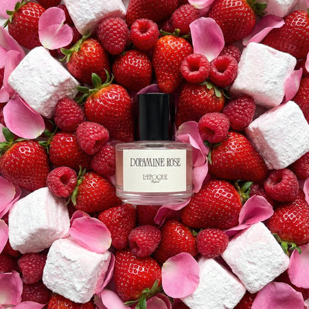 Dopamine Rose fruity rose extrait de parfum with raspberry marshmallow notes - L'Epoque Parfums