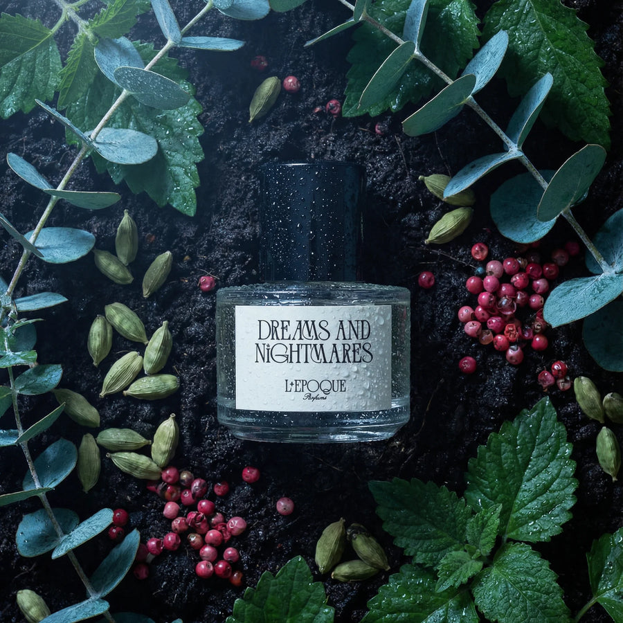 Dreams and Nightmares earthy EDP with pink pepper patchouli petrichor and moss - L'Epoque Parfums